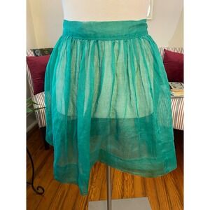 VTG 50's green apron sheer one size mod retro housewife